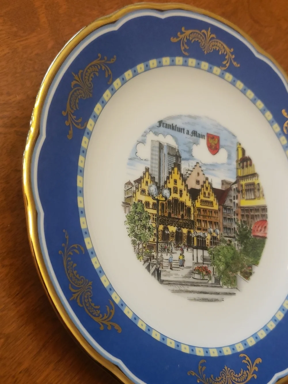 Vtg Kleiber Bavavarian Souvenir Plate - Frankfurt a. Main - 7.5